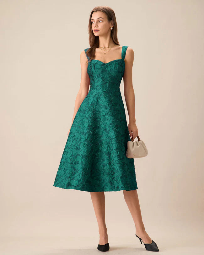 Grace | Jacquard Midi Dress