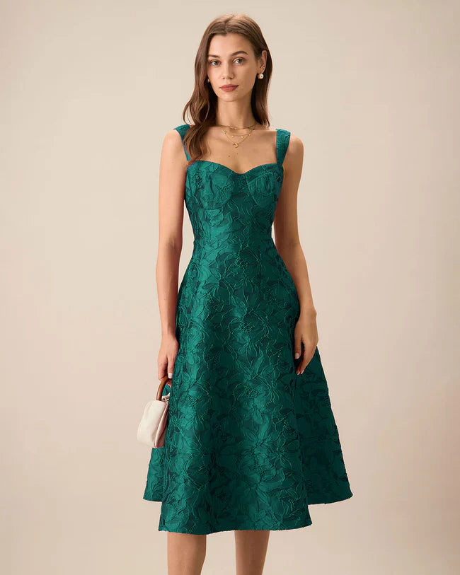 Grace | Jacquard Midi Dress
