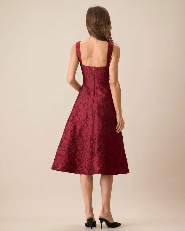 Grace | Jacquard Midi Dress