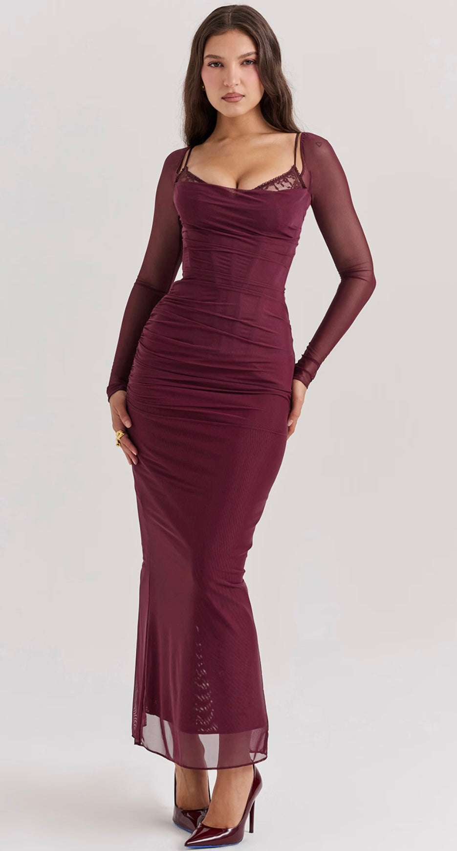 Chanelle | Smoke Maxi Dress