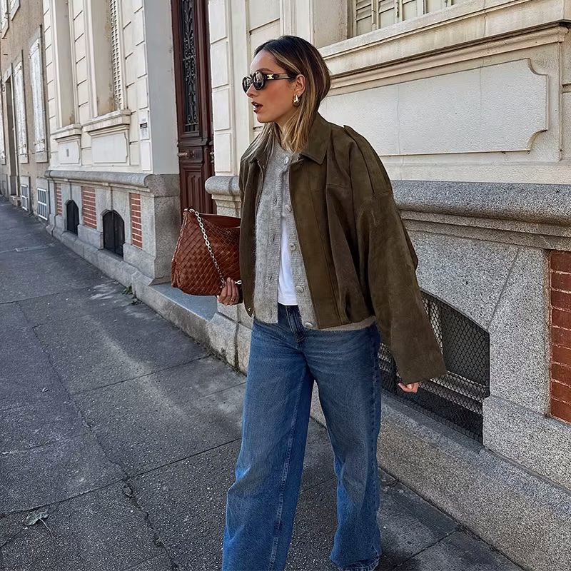 ZA Oversized Suede Jacket