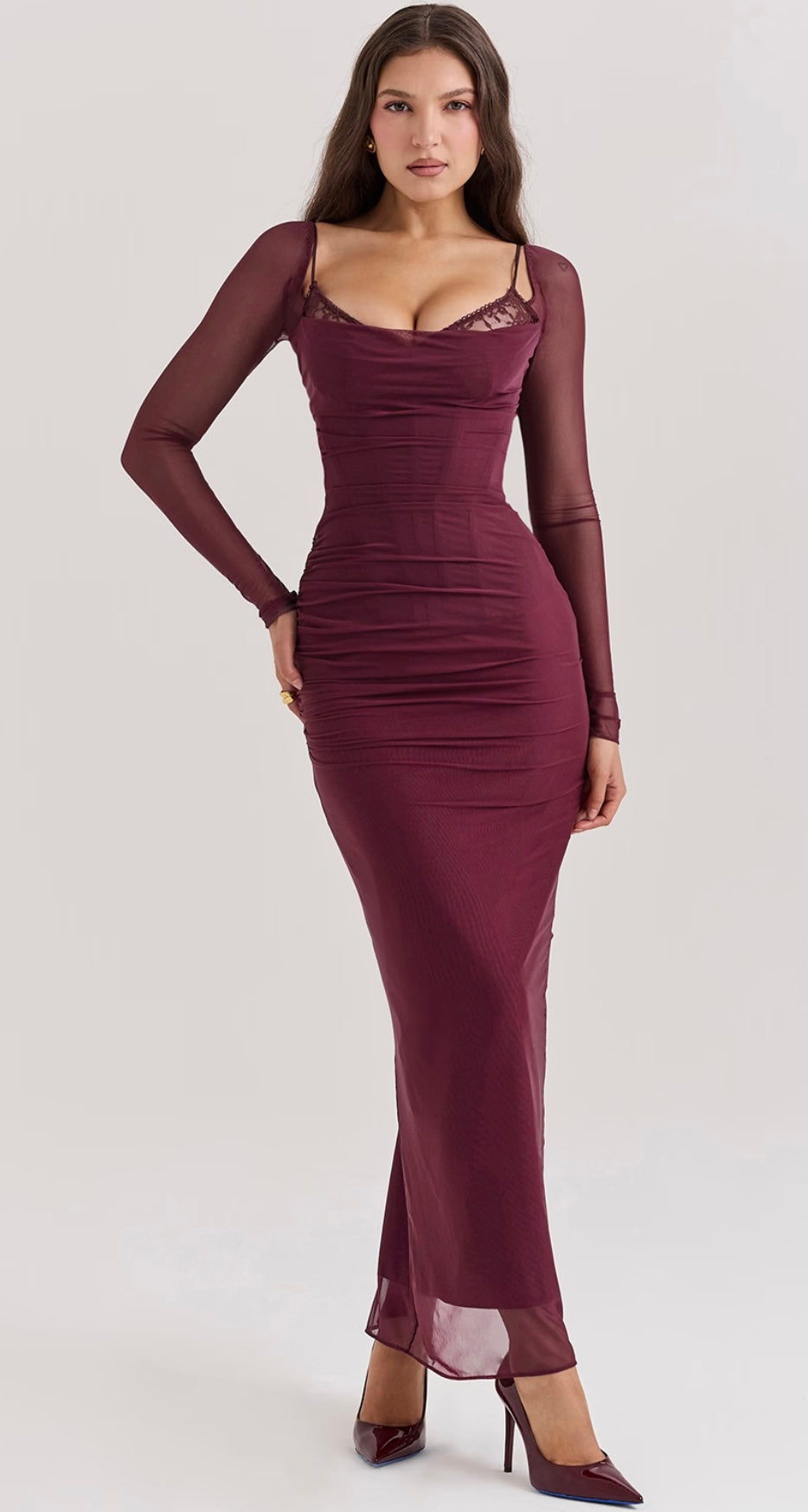 Chanelle | Smoke Maxi Dress