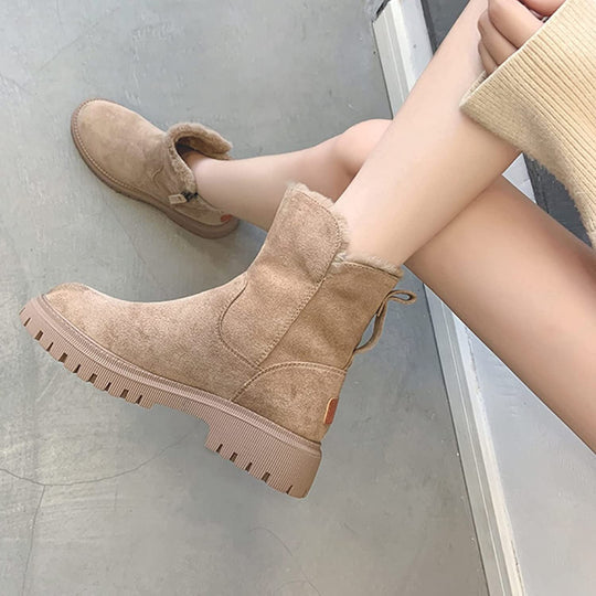 Boots - women's boots warm and soft with zip closure