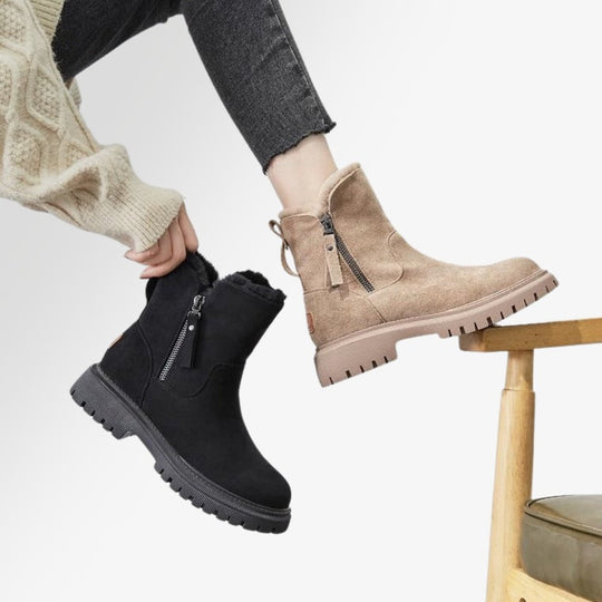 Boots - women's boots warm and soft with zip closure