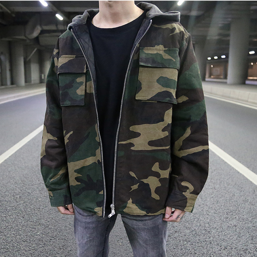 Ethane - trendy camouflage hoodie for men