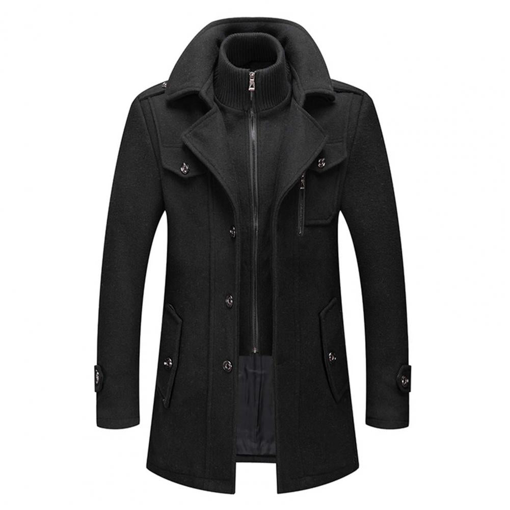 Stylish men's winter coat in two sections - Daan