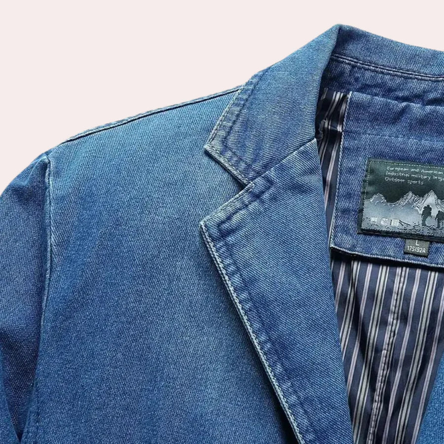 Logan - stylish classic denim blazer for the modern man