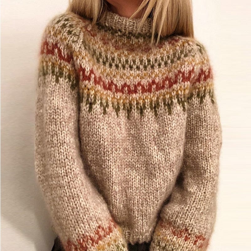 Chunky knit fair isle jumper
