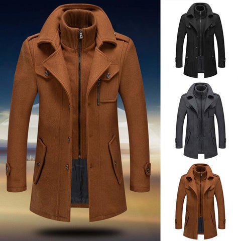 Stylish men's winter coat in two sections - Daan