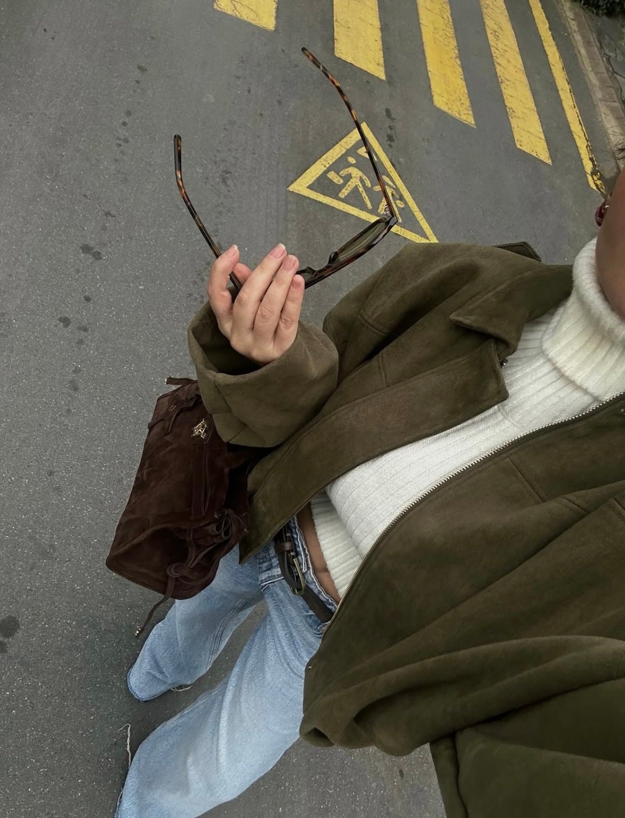 ZA Oversized Suede Jacket