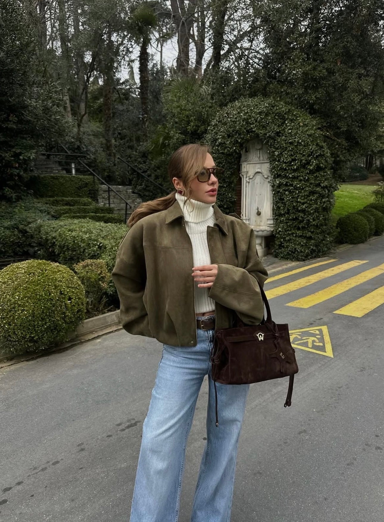 ZA Oversized Suede Jacket