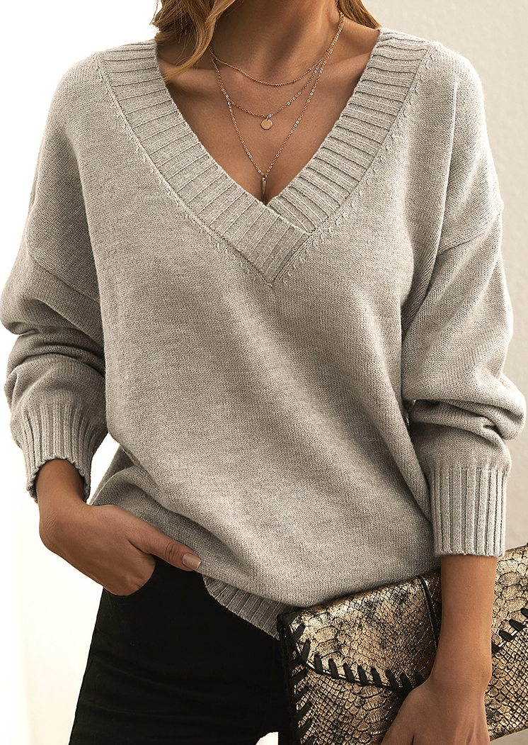 Susa - cashmere jumper knitted women's v-neck jumper