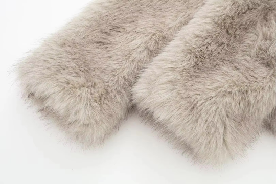 Faux fur jacket - short - warm - faux fur jacket - winter coats and jackets for women