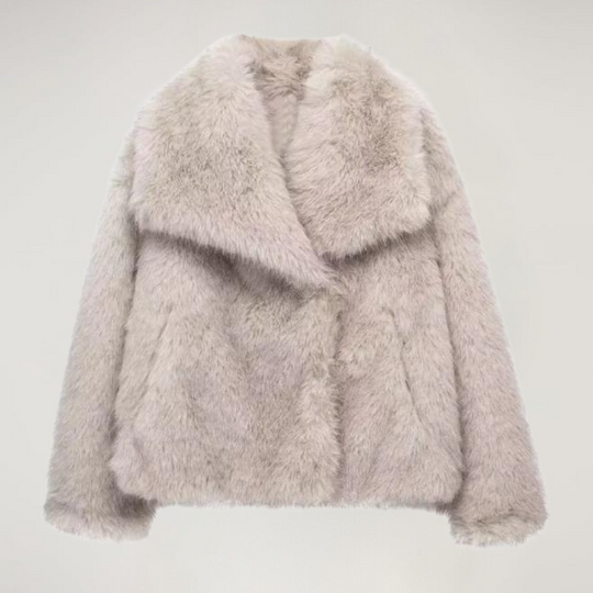 Faux fur jacket - short - warm - faux fur jacket - winter coats and jackets for women