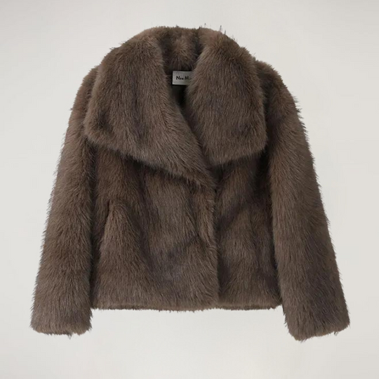 Faux fur jacket - short - warm - faux fur jacket - winter coats and jackets for women