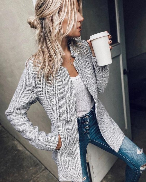 Long blazer - open front