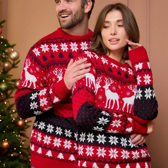 Christmas jumper for couples - round neck - long sleeve - Christmas for couples