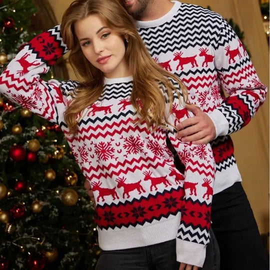 Christmas jumper for couples - round neck - long sleeve - Christmas for couples