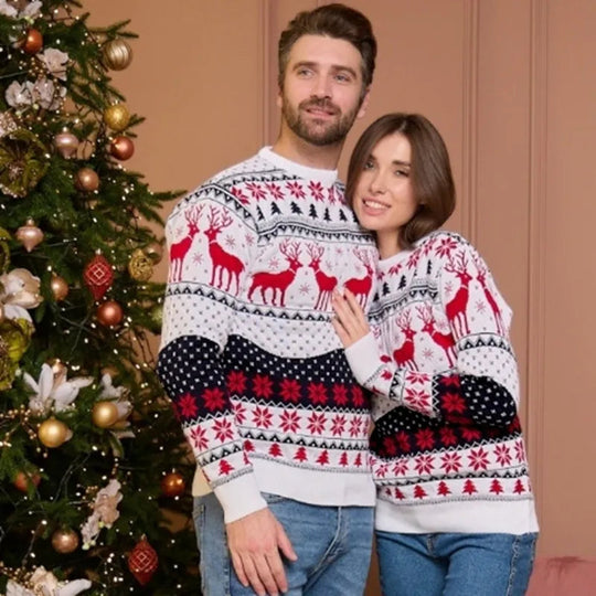 Christmas jumper for couples - round neck - long sleeve - Christmas for couples
