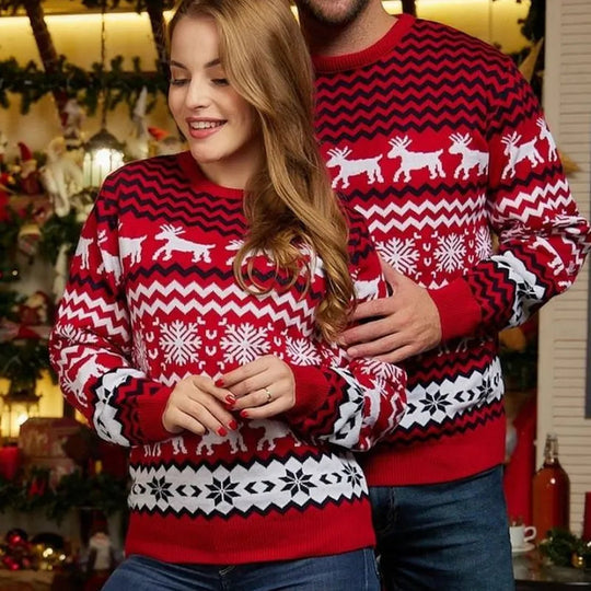 Christmas jumper for couples - round neck - long sleeve - Christmas for couples