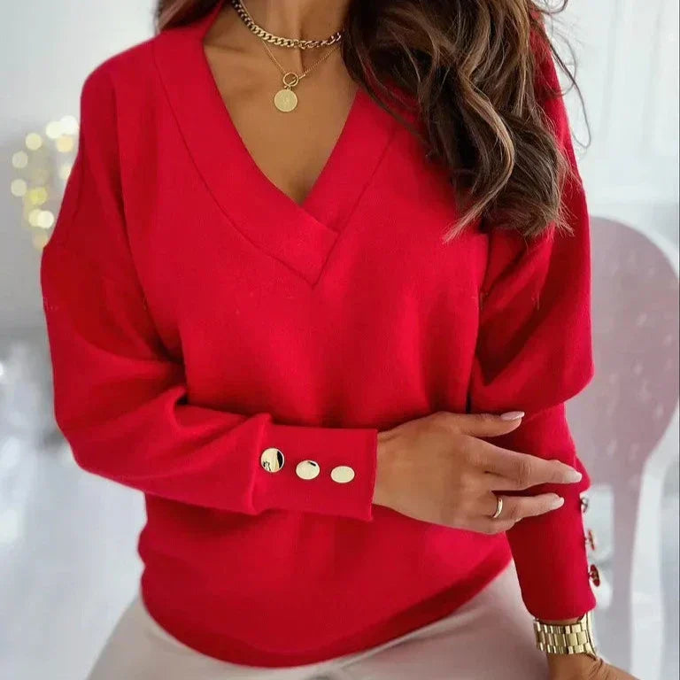 Sylvia -elegant women's v-neck jumper