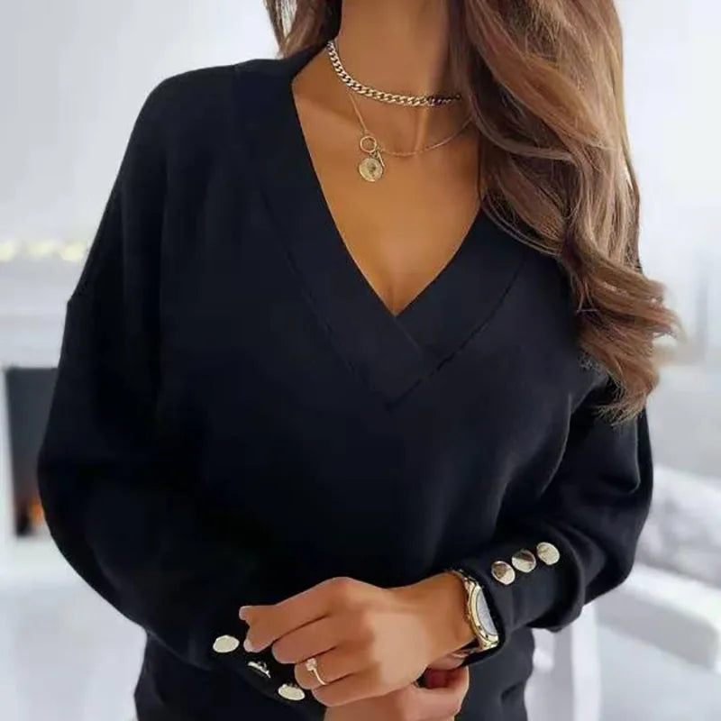 Sylvia -elegant women's v-neck jumper