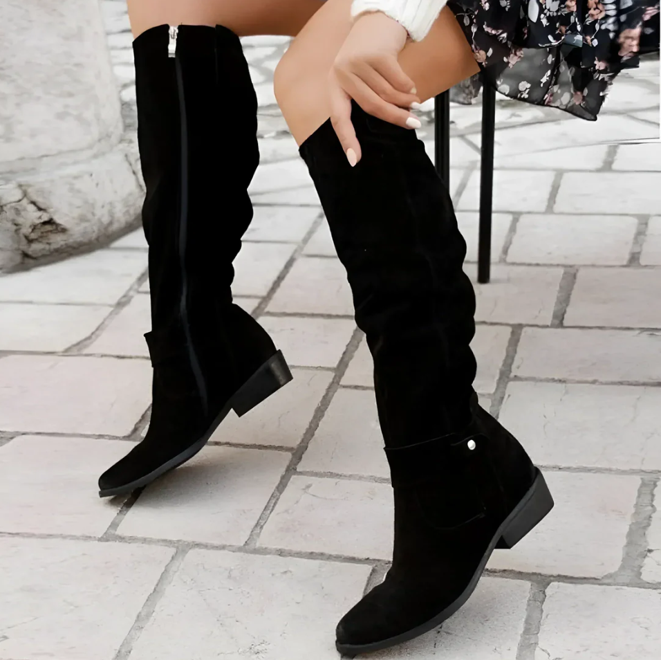 Felicia | luxury suede women's boots with non-slip soles