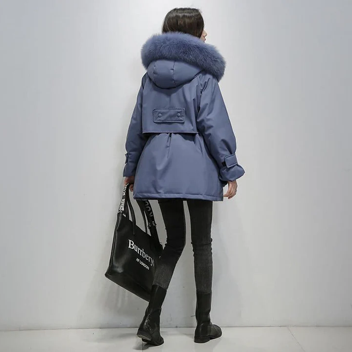 North fay winter parka with fur for women