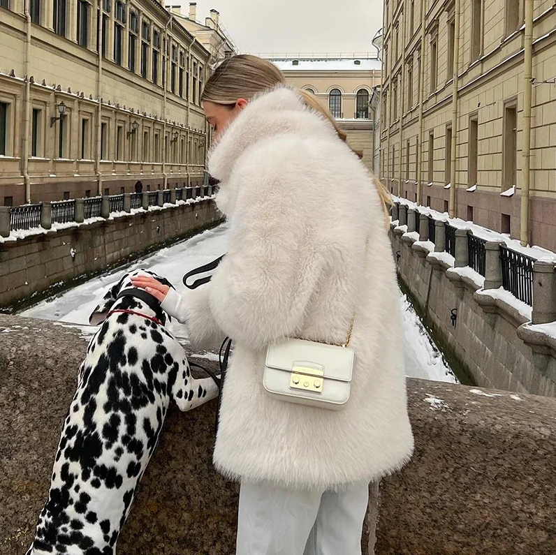 Ivankav | luxury jacket in soft faux fur for women
