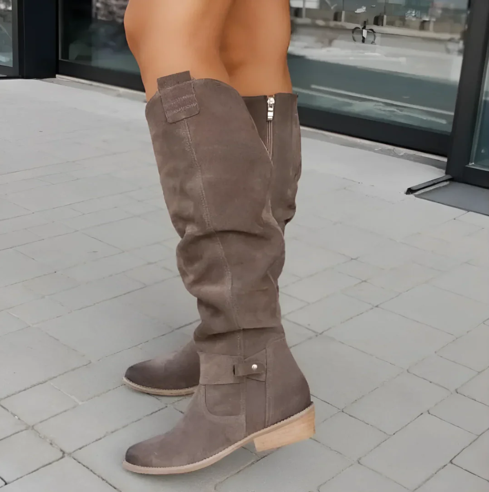 Felicia | luxury suede women's boots with non-slip soles