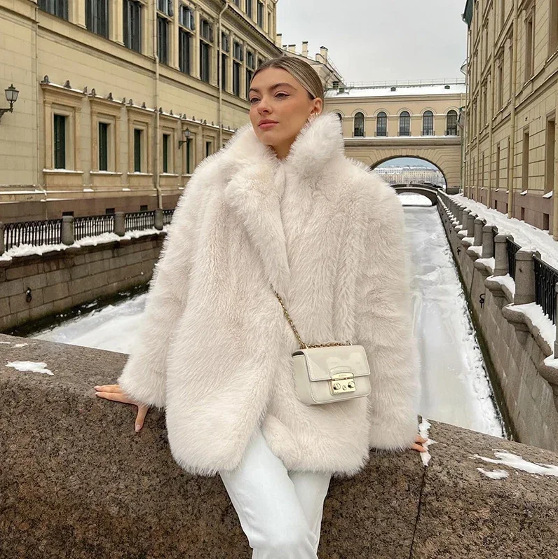 Ivankav | luxury jacket in soft faux fur for women