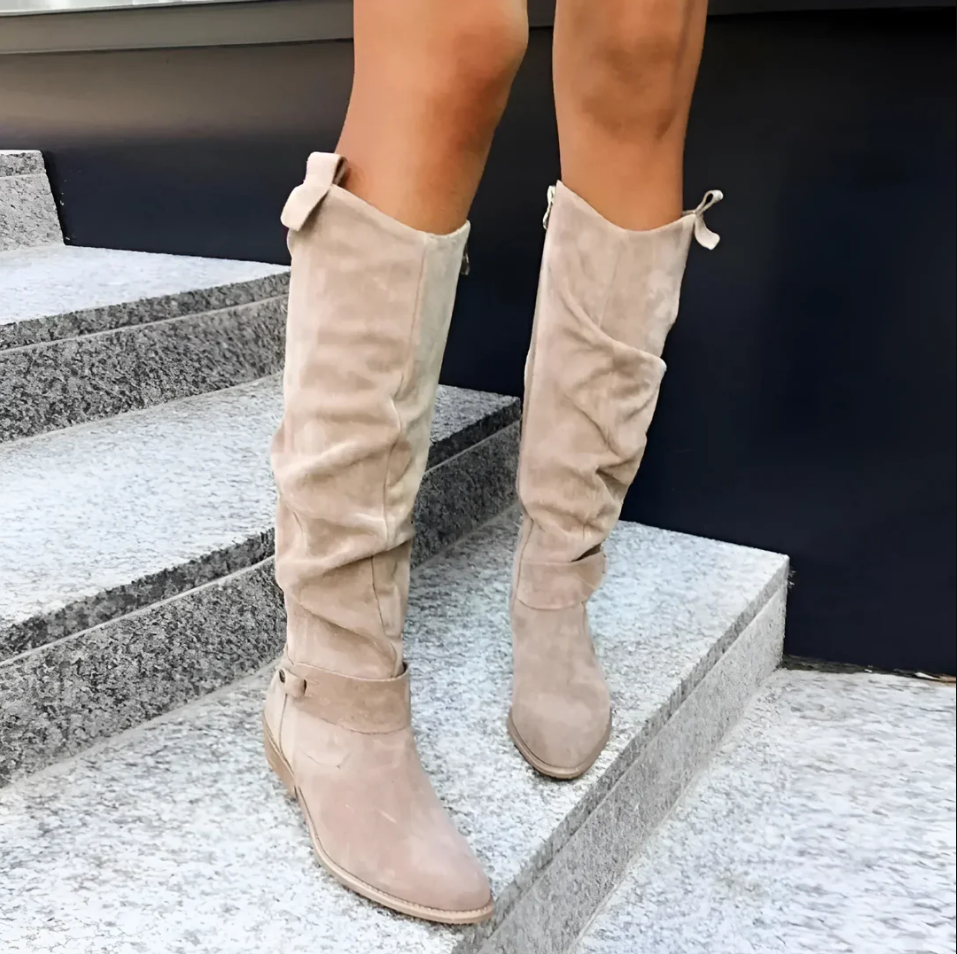 Felicia | luxury suede women's boots with non-slip soles