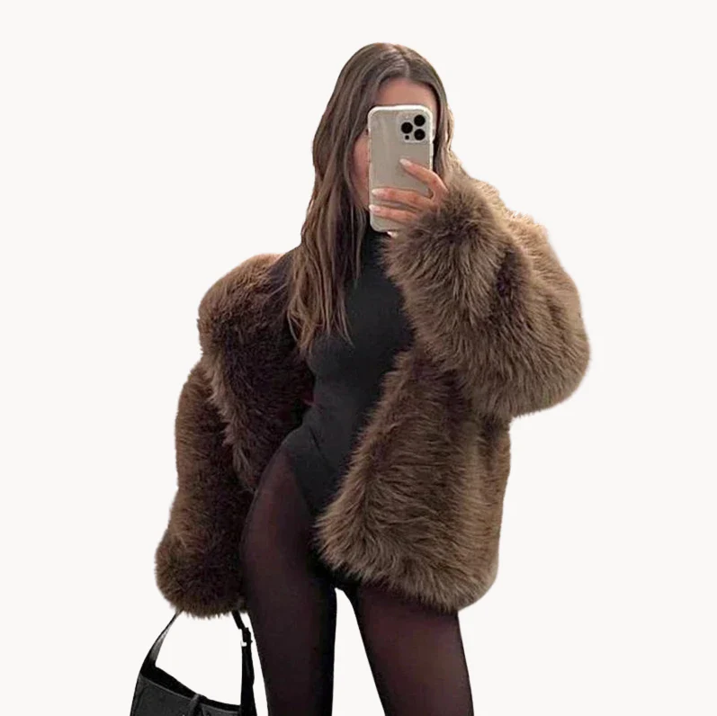Ivankav | luxury jacket in soft faux fur for women