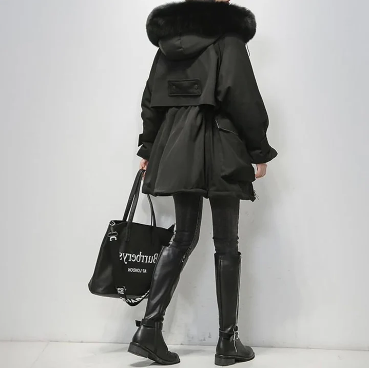 North fay winter parka with fur for women