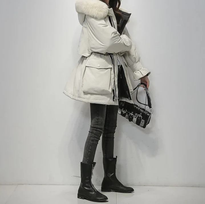 North fay winter parka with fur for women