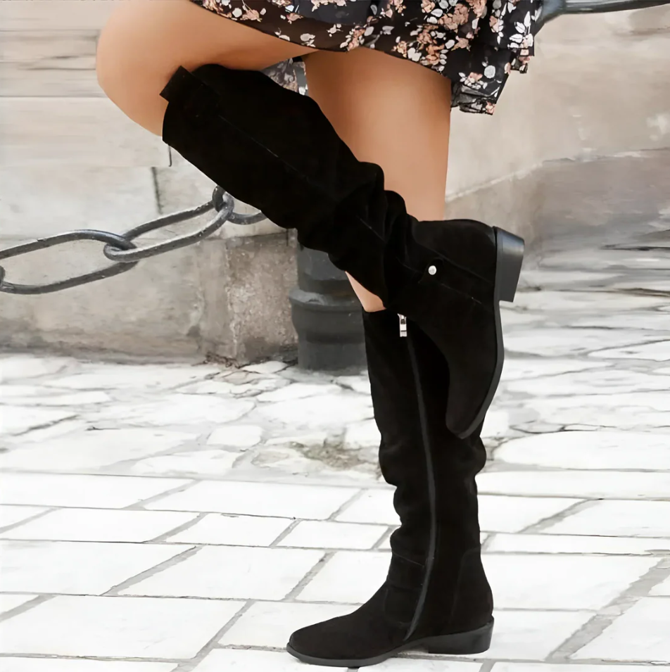 Felicia | luxury suede women's boots with non-slip soles
