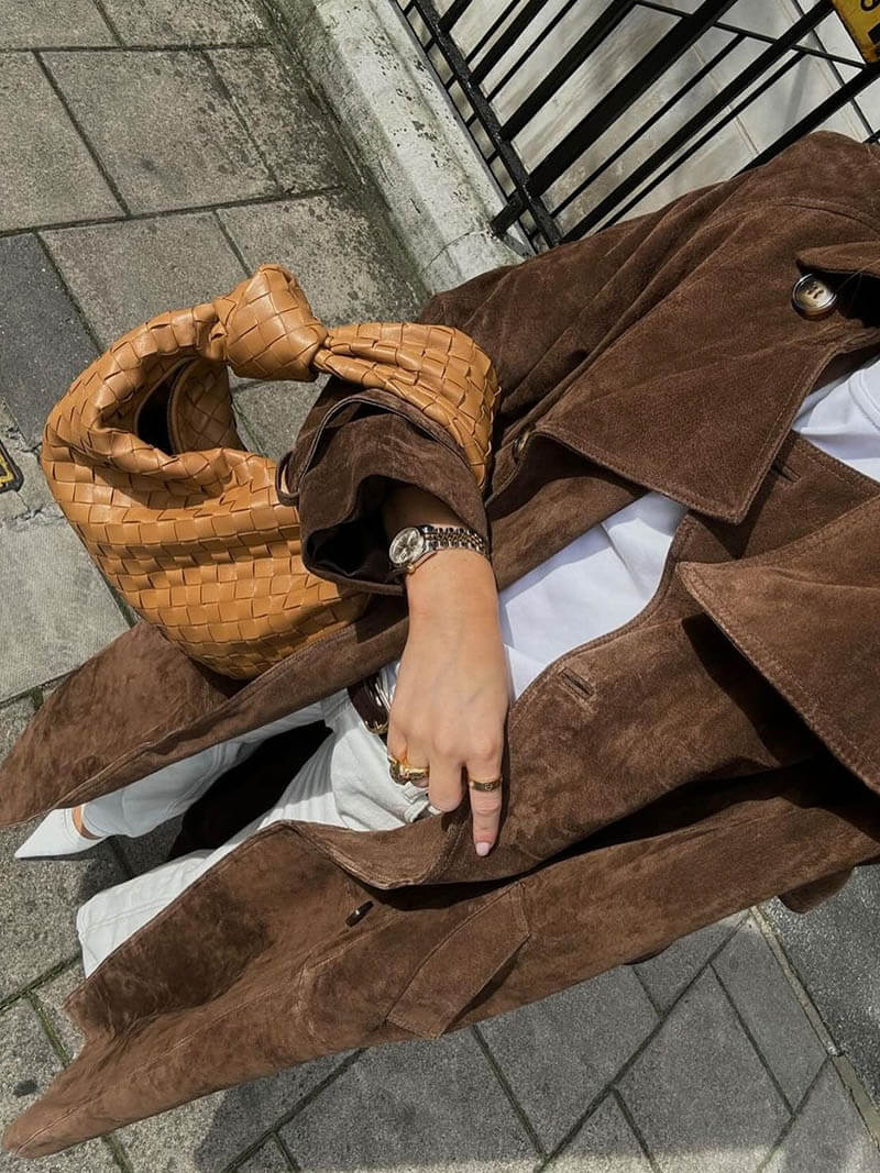 Farnza - suede trench coat