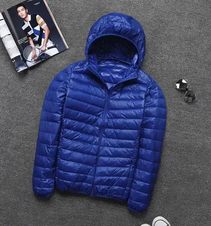 Ultralight down jacket - hood - zip - lightweight puffer jacket - winter jackets for men