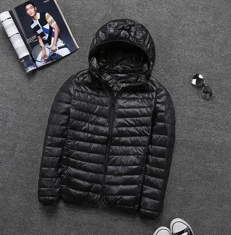 Ultralight down jacket - hood - zip - lightweight puffer jacket - winter jackets for men