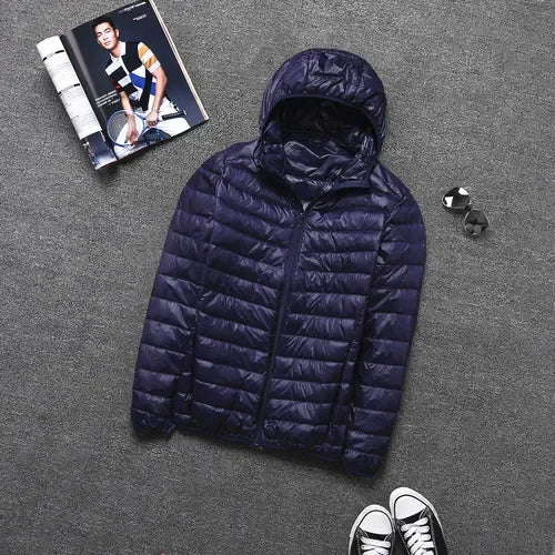 Ultralight down jacket - hood - zip - lightweight puffer jacket - winter jackets for men
