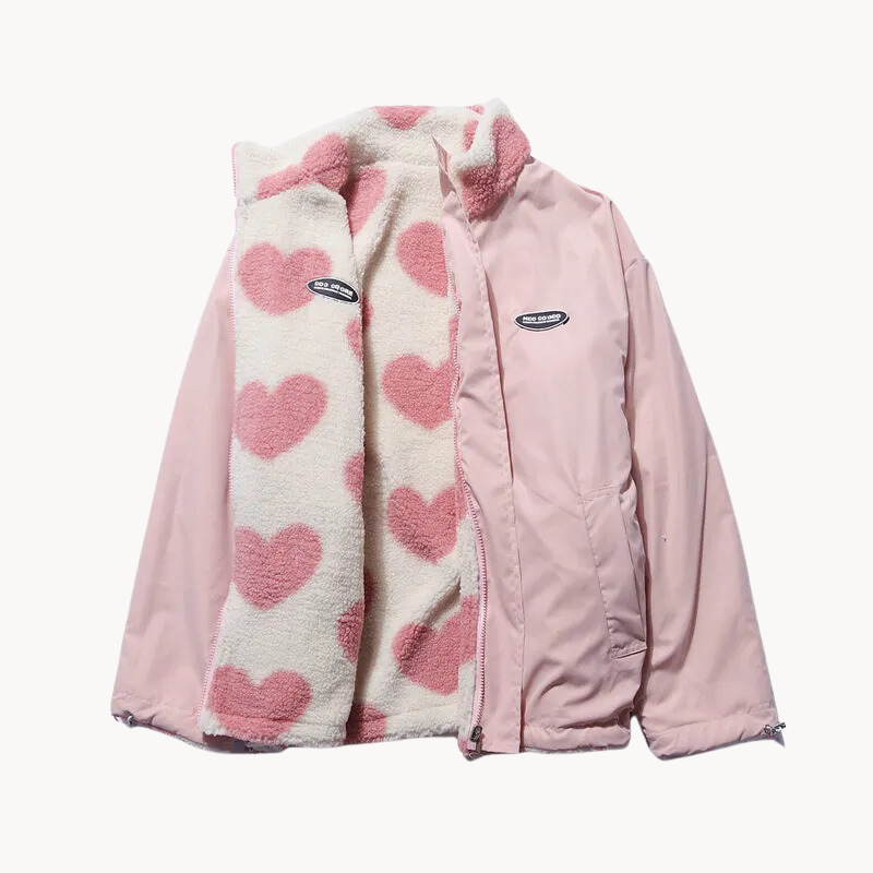 Alice - romantic double-sided heart design women's coat
