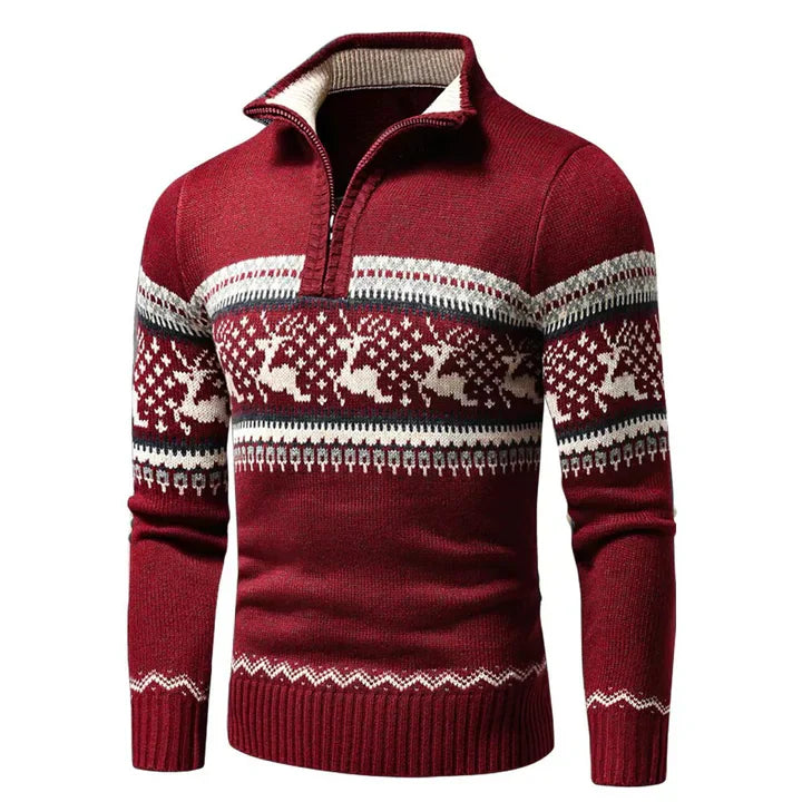 Christmas cardigan - stand-up collar - cardigan christmas jumper