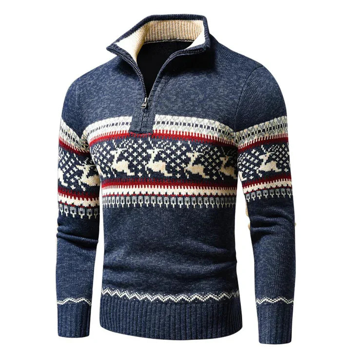 Christmas cardigan - stand-up collar - cardigan christmas jumper