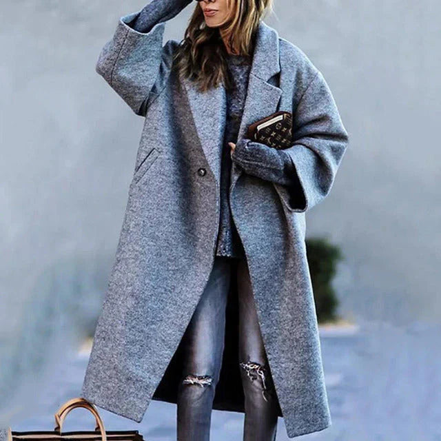 Wool coat - oversized - long - women's coat - winter coat