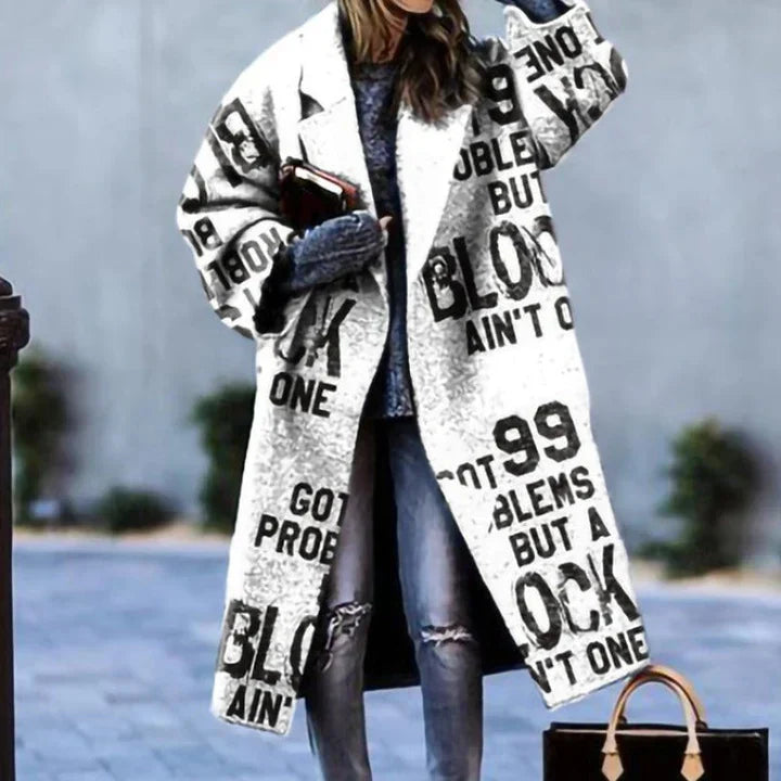 Wool coat - oversized - long - women's coat - winter coat