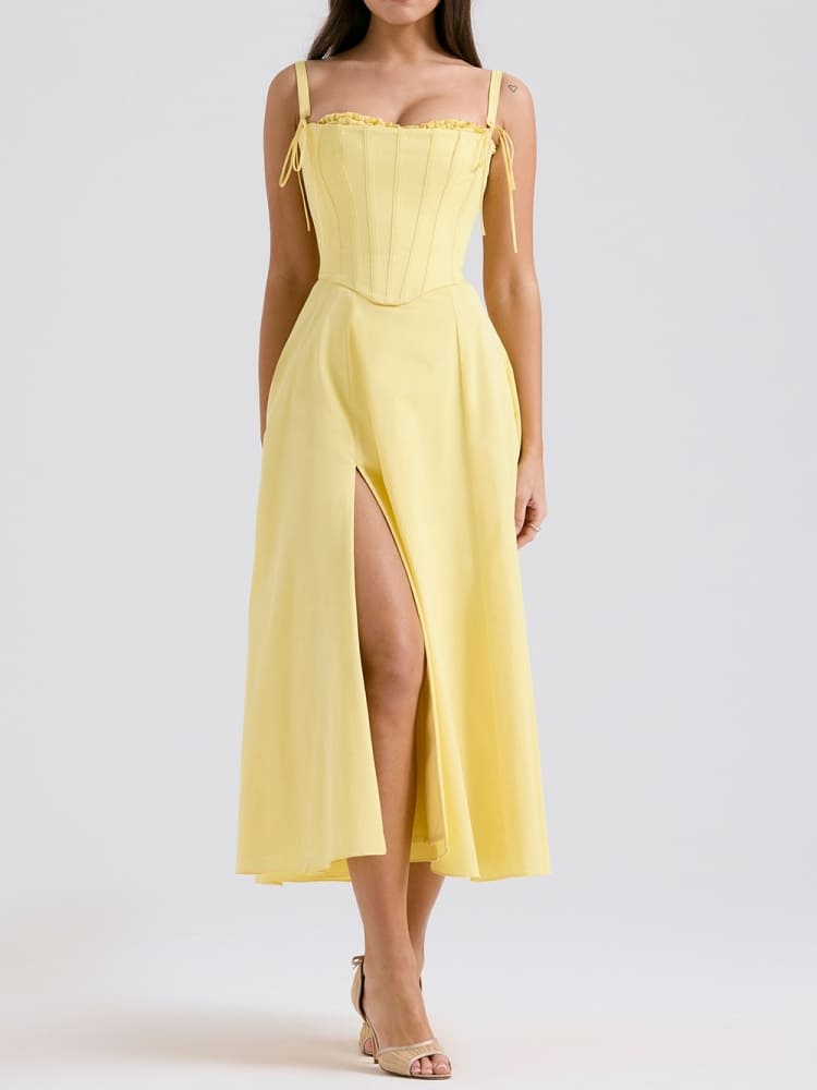 Marily Dress with Removable Corset and Midi Skirt