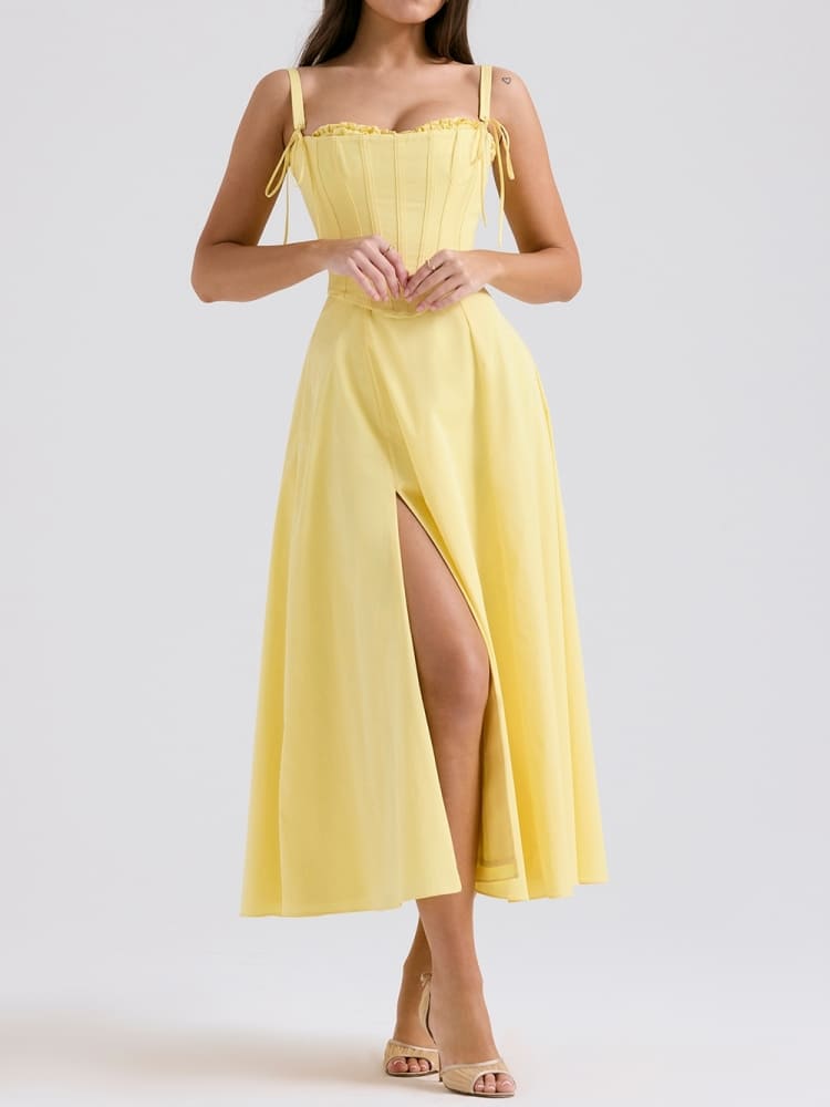Marily Dress with Removable Corset and Midi Skirt