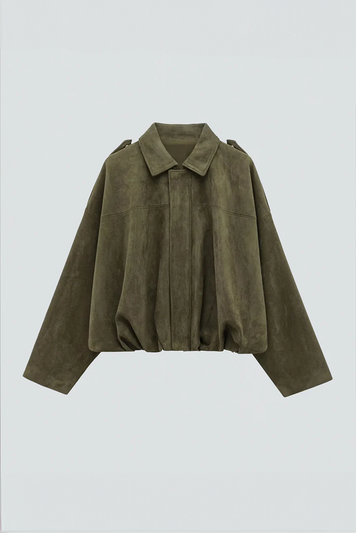 ZA Oversized Suede Jacket