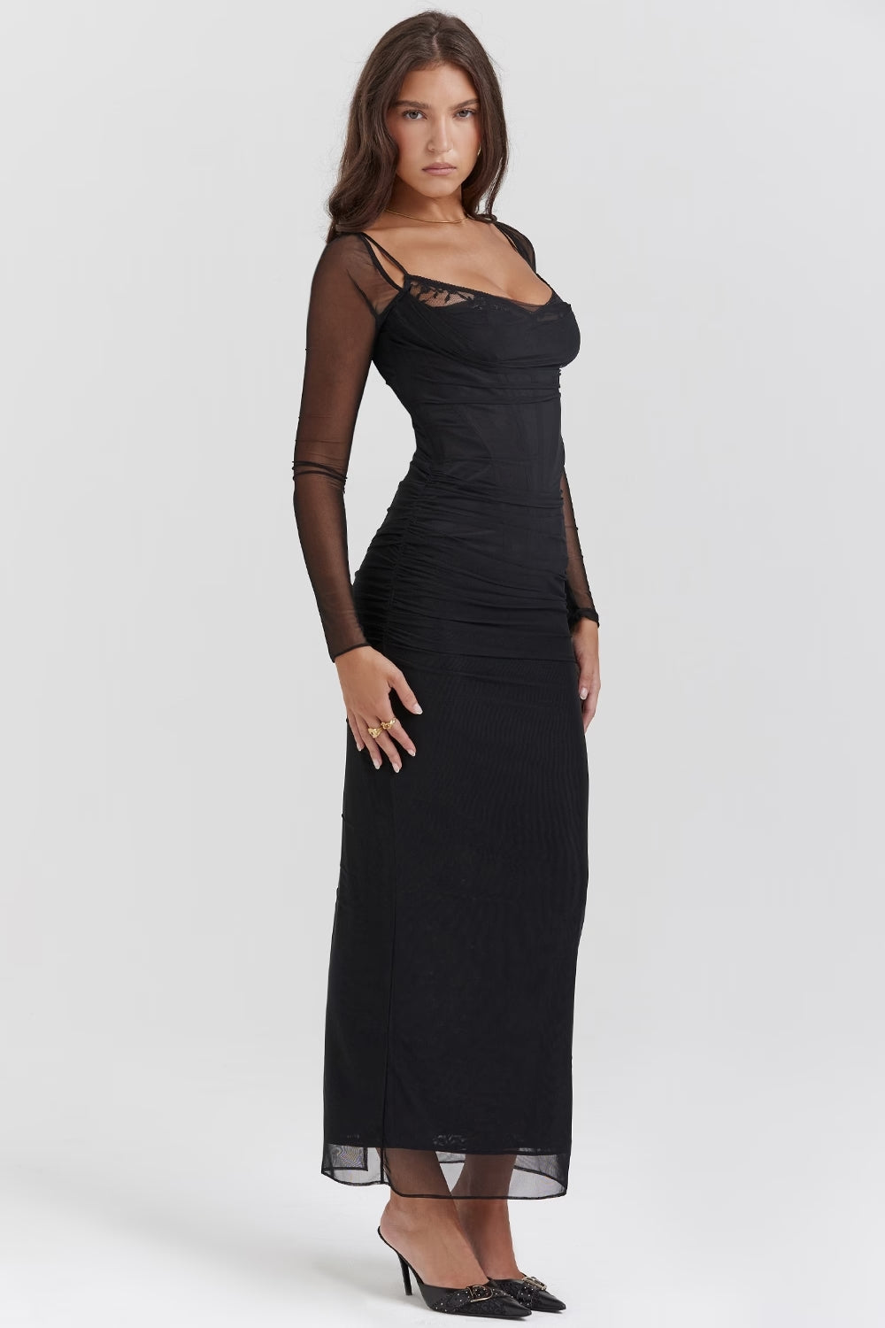 Chanelle | Smoke Maxi Dress