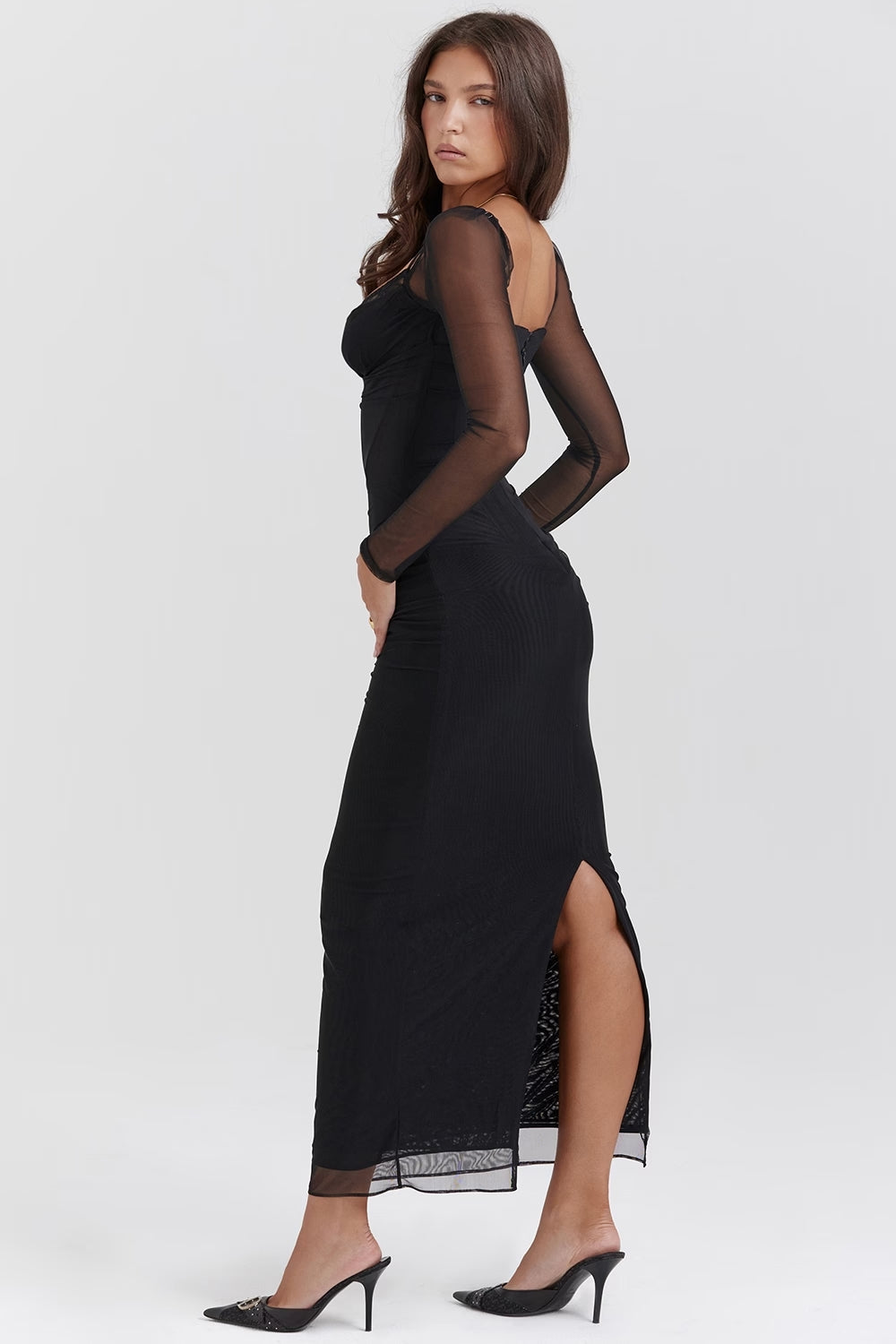 Chanelle | Smoke Maxi Dress